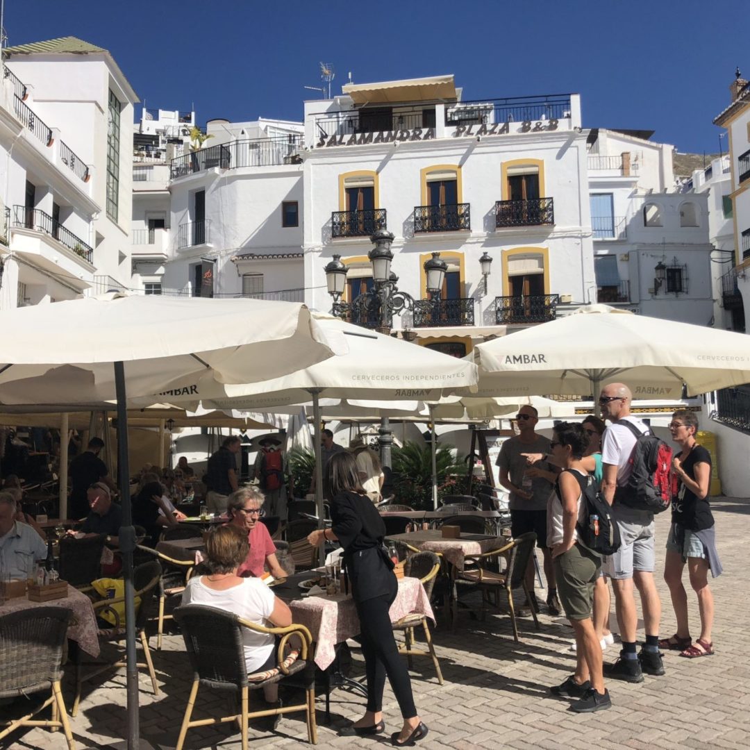 Be sure to visit the busy square on your holiday in Competa!