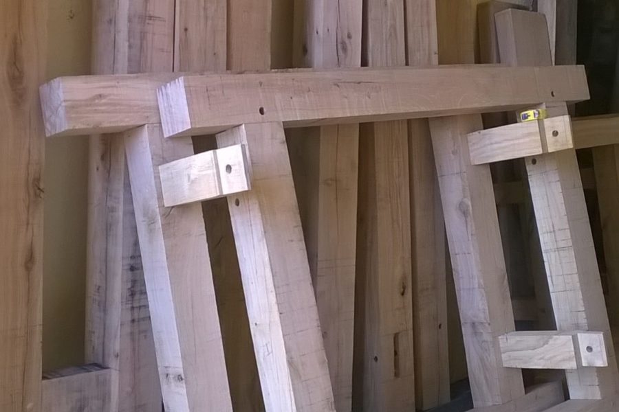 Locally sourced French Oak doors and window frames